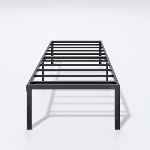LUMUNANCE Metal Bed Frame Twin Size - 18 Inch Heavy-Duty Twin Platform Bed Frame No Box Spring Needed, Easy Assembly, Noise-Free, Sturdy Mattress Foundation, Underbed Storage Space - size: Twin, style: 18 Inch