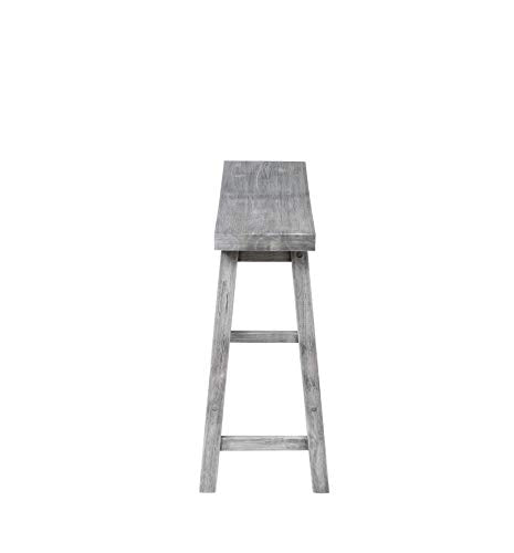 Boraam Sonoma Counter Height Backless Bench - Storm Gray Wire-Brush - color: Storm Gray Wire-brush