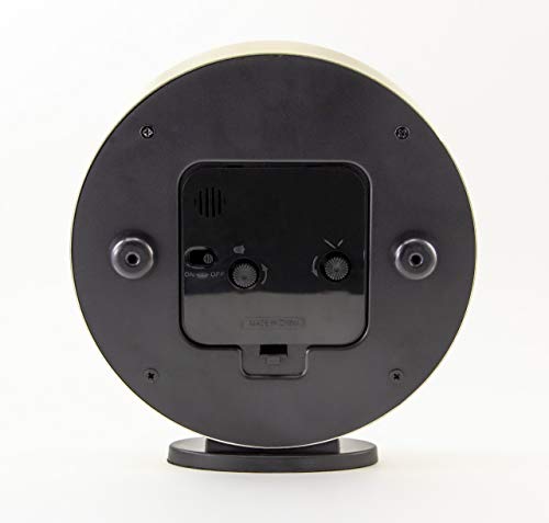 Crosley Modern Art Deco Alarm Clock for Office, Bedroom, or Desk – Analog Non-Ticking Clock with Easy-to-Read Dial, Gold Metal Frame & Black Face (6-Inch) - color: Gold Black