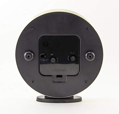 Crosley Modern Art Deco Alarm Clock for Office, Bedroom, or Desk – Analog Non-Ticking Clock with Easy-to-Read Dial, Gold Metal Frame & Black Face (6-Inch) - color: Gold Black