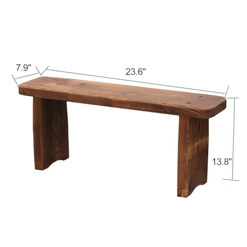 Narrow Entryway Bench Farmhouse Indoor Wooden Living Room Dining Bench For End Of Bed 23.6"/35.4"/47.2"/59"Length Noodle Skinny Hallway Benchs Sturdy And Stable For Kitchen Bedroom(23.6"x7.9"x13.8") - size: 23.6"x7.9"x13.8"