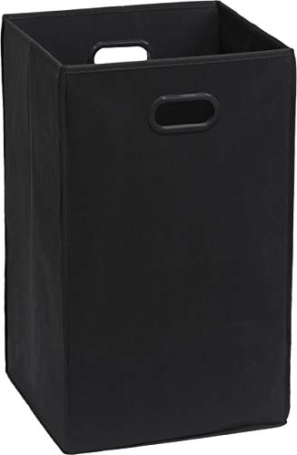 Simple Houseware Foldable Closet Laundry Hamper Basket, Black - color: Black