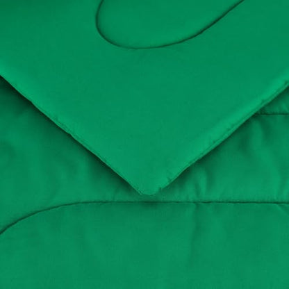 Amazon Basics 5-Piece Soft Microfiber Kid's Bed-in-a-Bag Bedding Set, Twin, Green, Solid - color: Green, size: Twin