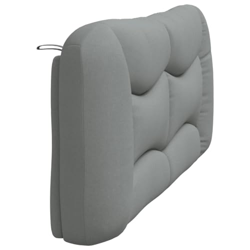 Wall Mounted Headboard Cushion, King Size Bed Backrest Pillow for Reading and TV, Wavy Striped Fabric Upholstered Wall Panel, Light Grey, 80 Inch - color: Light Gray 4