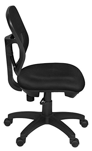 Niche Regency Armless Harrison Mesh Back Swivel Task Office Chair- Black