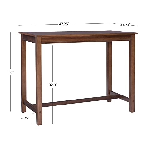 Linon Claridge Rustic Wood 36 inch Height Pub Table - color: Rustic Brown, size: Counter Height