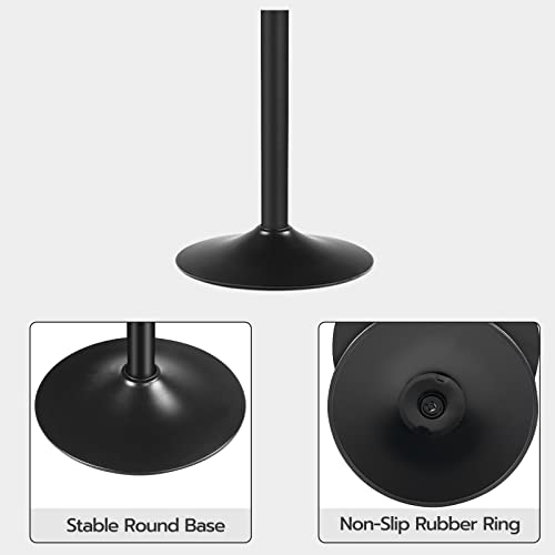 HOOBRO Bar Table, Height-Adjustable Round Pub Table 27-35.4 Inches, Cocktail Table with Sturdy Base, Modern Style, Easy to Assemble, Suitable for Small Space, Black BK58BT01G1 - color: Black