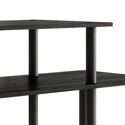 Simple 3-Tier TV Stand with Open Storage Shelves, for TVs up to 50", Black - color: Black