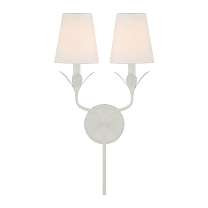 Crystorama Broche 2 Light Matte White Sconce - color: Matte White, size: Width: 12 Inches