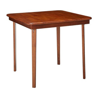 Stakmore Classic Straight Edge Square Wood Folding Table, 32x32, Cherry | Foldable Card Table, Wooden Tabletop Furniture for Cards, Board Games, Dining, and Extra Seating - color: Cherry