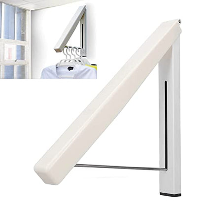 Wall Mounted Drying Rack, Foldable Retractable Clothes Hanger with Multifunctional Design, for Home Hotel Office Bathroom and Balcony