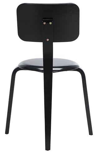 SAFAVIEH Home Collection Luella Black Stackable Dining Chair Set of 2 - color: Black