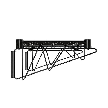 14" x 24" Black Epoxy Wire Wall Mount Shelf - color: Black, size: 14" x 24"