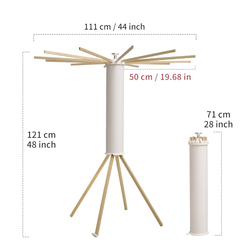 4 Legs Clothes Drying Rack, Foldable Laundry Rack with 12 Rotating Arms, Space-Saving Standing Drying Rack for Indoor/Outdoor, Balcony and Laundry Room