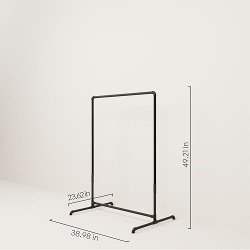 pamo Kids Clothes Rack Black – 38" W x 49" H, 130 lbs Load Capacity | Free Standing Clothing Rack for Children's Room Powder Coated Closet Organizer, Heavy Duty, Scratch-Resistant, Easy Assembly - size: 1 Low