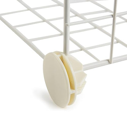 Amazon Basics Cube Wire Grid, 6-Cube, 12 x 12-Inches, White | Stackable, Storage Shelves - color: White
