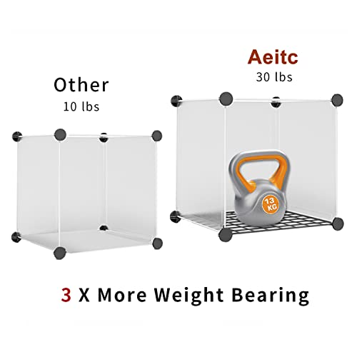 Aeitc 16 Storage Cubes -14’’x14’’ Cube, More Sturdy (add Wire Panel), DIY Clothes Organizer, Craft Cube Storage with Doors, Bookshelf Units, Toy Storage Cabinets