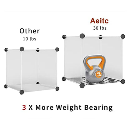 Aeitc 16 Storage Cubes -14’’x14’’ Cube, More Sturdy (add Wire Panel), DIY Clothes Organizer, Craft Cube Storage with Doors, Bookshelf Units, Toy Storage Cabinets
