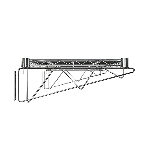 18" x 36" Chrome Wire Wall Mount Shelf - color: Chrome, size: 18" x 36"
