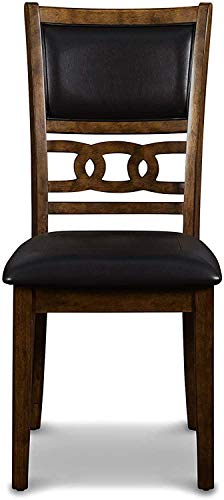 New Classic Furniture Gia 3-Piece Drop Leaf Dining Table Set with 2 Chairs, 42-Inch, Brown - color: Brown, size: Dining Set