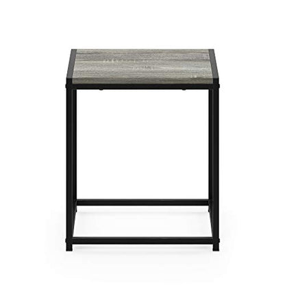 FURINNO Camnus Modern Living End Table, French Oak Grey, 15.75 in x 15.75 in x 17.83 in - color: French Oak Grey, size: 1-Tier, 15.75" Square