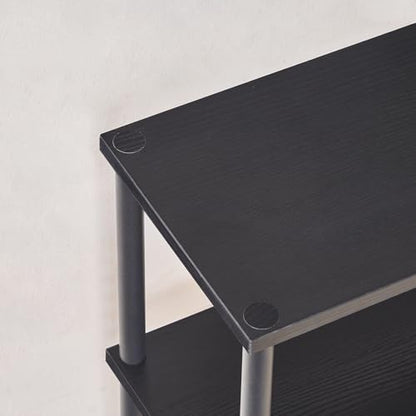 HOOBRO Narrow Console Table for Small Space, Set of 2, 15.7" Entryway Table with Storage, 2 Tier Sofa Table with 2 Shelves, Skinny Console Tables for Entryway, Hallway, Foyer, Black BB40XGP201 - color: Black