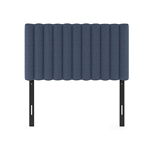 Furinno Roanne Upholstered Tufted Headboard, Twin, Denim - color: Denim, style: Twin-Lines