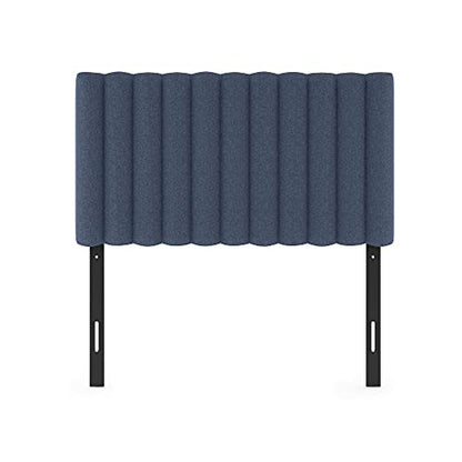 Furinno Roanne Upholstered Tufted Headboard, Twin, Denim - color: Denim, style: Twin-Lines