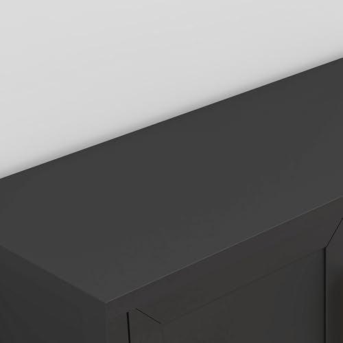 Entryway Table, Console Table, Sofa Table with 2-Door and Shelf, Black | Entryway Cabinet and Sideboard Cabinet with Large Storage Space for Daily Use in Hallway, Foyer, Living Room - color: Black