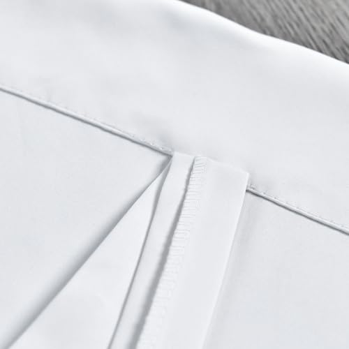 Pure White Balloon Shades Room Darkening Kitchen Window Curtain - Adjustable Thermal Insulated Tie Up Curtain Panel for Bathroom (34 W x 45 inches Long,1 Panel) - color: Pure White, size: 34"W x 45"H