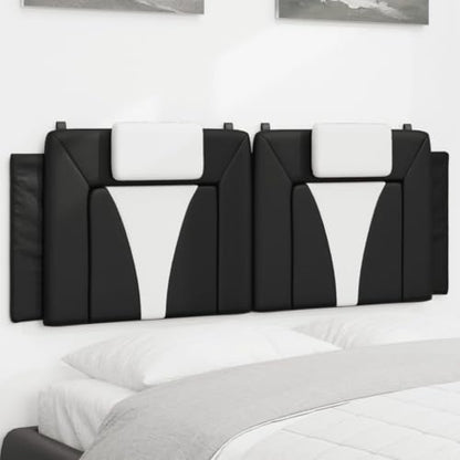 54-inch Double Headboard Cushion, Faux Leather Upholstered Padded Bed Backrest for Reading and Relaxation, Modern Wall-Mounted Bedroom Headboard, Black - color: Black, size: 54 in Double