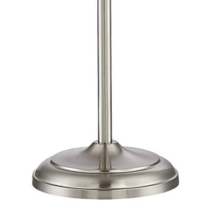 360 Lighting Ellery 72" Tall Nickel Tree Torchiere 3-Light Floor Lamp | Modern Standing Brushed Silver Frosted White Glass Shade Decor for Living Room Reading House Bedroom Office