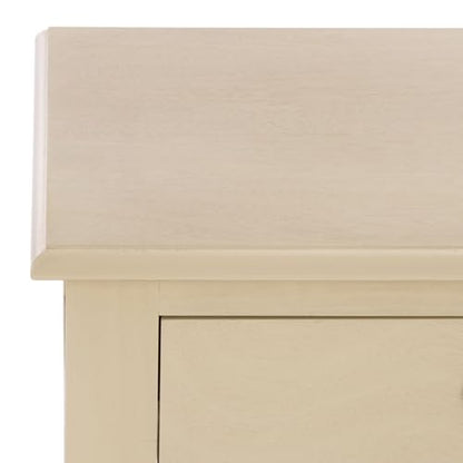 SAFAVIEH Furniture - Athena 2-Drawer Console Table - Sand - Solid Wood - Farmhouse Classic Design - Ideal for Entryway, Living Room, Hallway, 35.5" W x 13" D x 29.5" H (CNS5702E) - color: Sand