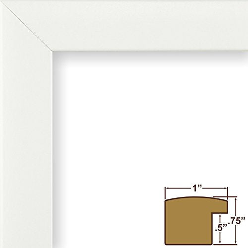 Craig Frames 23247812 Picture Frame 7-Piece Wall Set, White Frames, White Display Mats - color: 622FSET01S07X White Frame Set