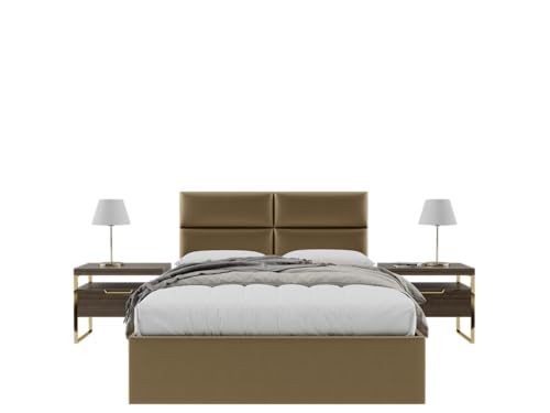 Vänt Wall Mounted Headboard Panels, Queen/Full, Metallic Gold - color: Metallic Gold, size: 30"