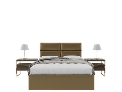 Vänt Wall Mounted Headboard Panels, Queen/Full, Metallic Gold - color: Metallic Gold, size: 30"