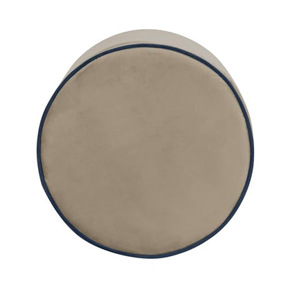 Spatial Order 18" Velvet Storage Ottoman with Lift-Off Lid - Tan Velvet - color: Tan Velvet
