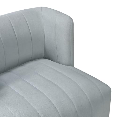Lexicon Swivel Accent Chair, Textured Fabric Upholstered 360 Degree Swivel Barrel Chair with Channel Tufted, Comfort Seat, for Living Room, Bedroom, Office, Easy Assembly, Aqua Blue - color: Aqua Blue