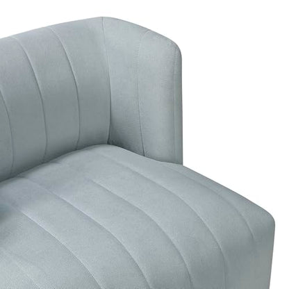 Lexicon Swivel Accent Chair, Textured Fabric Upholstered 360 Degree Swivel Barrel Chair with Channel Tufted, Comfort Seat, for Living Room, Bedroom, Office, Easy Assembly, Aqua Blue - color: Aqua Blue
