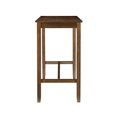 Linon Claridge Rustic Brown 42 inch Height Pub Bar Table - color: Rustic Brown, size: Bar Height