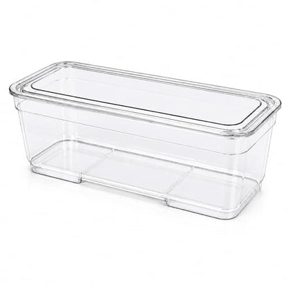 Best Kept 6-Pack Long Storage Bins with Lids, Translucent Clear - size: 6 Long