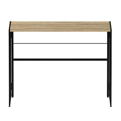 Furinno Riau No Tool/No Assembly/Folding Metal Frame Computer Desk, Sonoma Oak/Black, 39 Inch - color: Sonoma Oak/Black, size: 39 inches