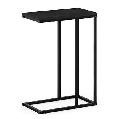 Furinno Camnus Modern Living C Shaped Sofa Side Table, 9.8 in x 17.9 in x 25 in, Americano - color: Americano, size: C-shape Metal Frame