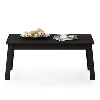 Furinno Beginning Coffee Table, Espresso | H-Legs, Soft Edges, Easy Assembly, Side Table, for Living Room, Bedroom, Home Office - color: Espresso, size: 36 inches, Straight Legs