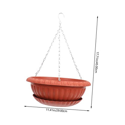 Happyyami Hanging Planter Box Plant Holder Chain Planters for Outdoor Wall-Mounted Plant Pots