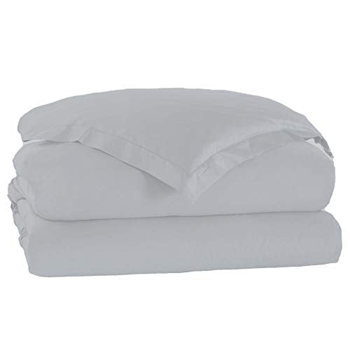 CharlottelyHues 3 Piece Duvet Set - 100% Egyptian Cotton Breathable, Soft Duvet Cover Set with Zipper & Corner Ties Quilt Cover Sateen Weave Durable Duvet - Queen/Full (Silver) - color: Silver, size: 3 Pc Duvet Set - Queen / Full