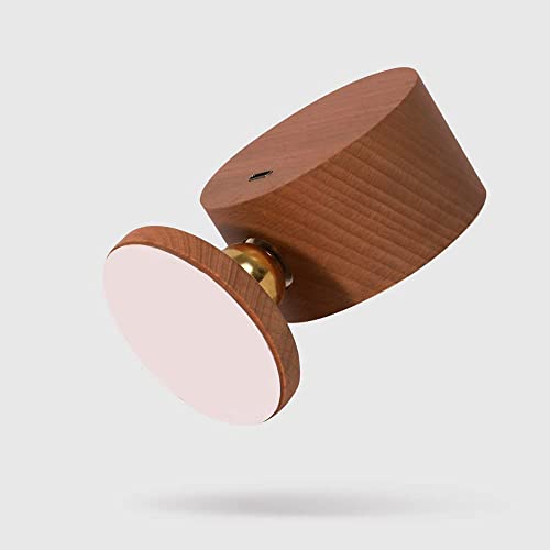 Wood Bedside Light Wall Mounted Rotating Sconce, Home Decor(Sapele,2-Pack) | Rechargeable USB C, touch dimming with 360° adjustable wall light, magnetic design for reading, bedroom, atmosphere - color: Sapele 2 PC