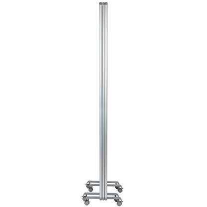 Flash Furniture 36 Inch Wide Acrylic Mobile Partition, Transparent | 72 Inches High, Lockable Casters, Durable Construction, Commercial Use