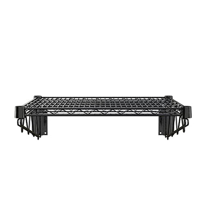 24" x 24" Black Epoxy Wire Wall Mount Shelf - color: Black, size: 24" x 24"