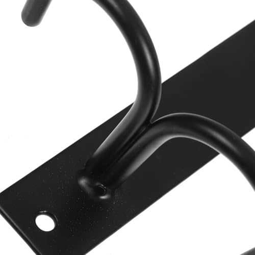 Wakauto Iron Kitchen Mug Rack 4-Hook Hanging Cup Holder Under Cabinet Coffee Mug Organizer with Iron Wire for Kitchen Storage and Cup Draining